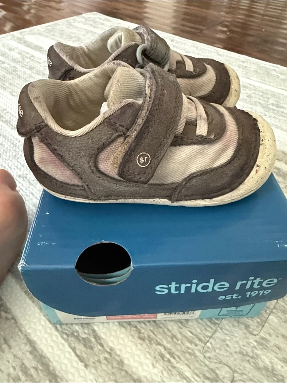 Stride Rite Gray Baby Walker Sneakers